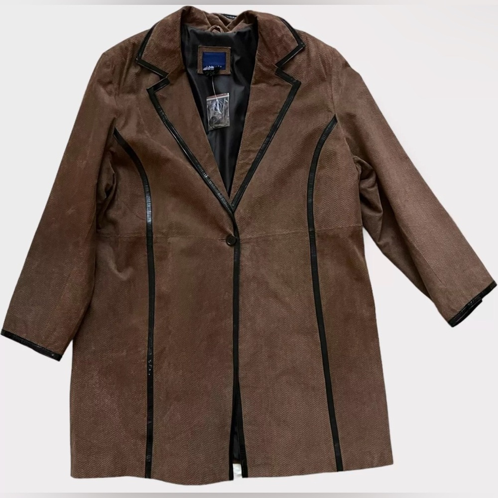 NWT Rare Lane Bryant/Venezia Women's Suede Genuine Leather Jacket Sz 18/20w